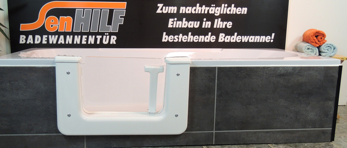 Der senHILF Badewanneneinstieg ist leicht zu bedienen und in nur 4 Stunden in jede bestehende Badewanne eingebaut - ohne Baustelle - mit Garantie.