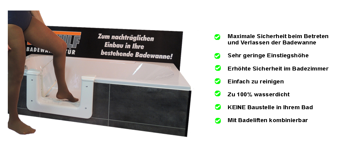 Badewanne mit Tür von senHILF